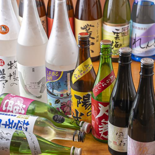 奈良の地酒を8種類用意