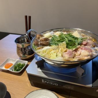 鍋付き焼き鳥コース(2時間飲み放題付き)5000円(税込)