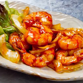 Stir-fried Shrimp with Chili