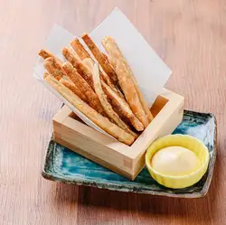 Homemade deep-fried burdock root