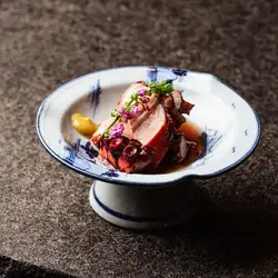Softly braised octopus