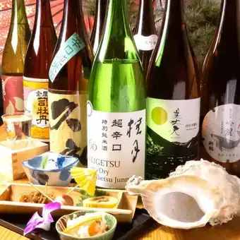 在带屋町，您可以享受 120 分钟的畅饮，包括 7 种土佐当地清酒。