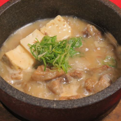 Homemade beef tendon stewed in white miso