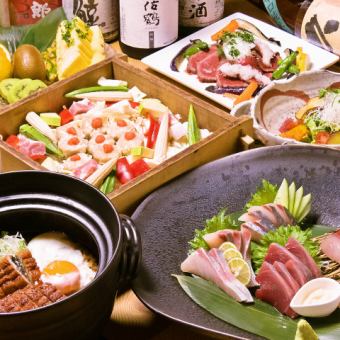 [Sunday to Thursday only] [Private room guaranteed] 2-hour all-you-can-drink course…Assorted sashimi/earthen pot rice, etc. [7 items] 4,950 yen (tax included)