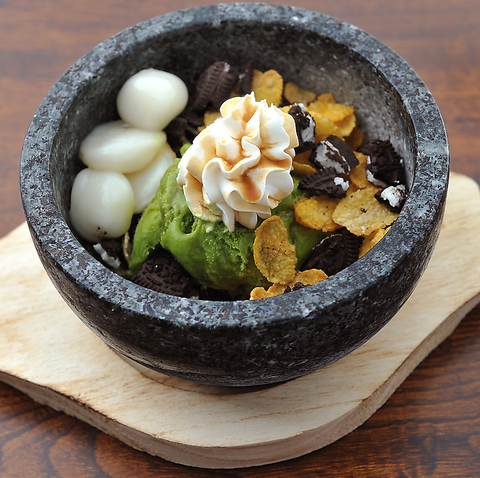 抹茶ストーンパフェ