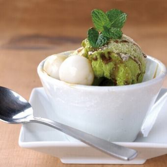 Kinako brown sugar matcha ice cream