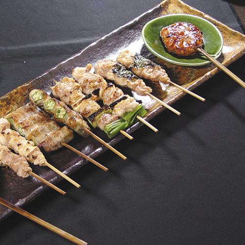 Assorted Yakitori (2 skewers x 5 types = 10 skewers)