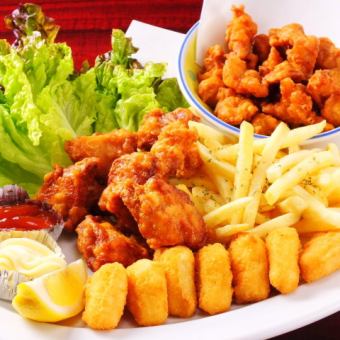 Assortment of 4 Kinds of Fried Food