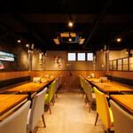 How about a girls' night out in a modern restaurant?