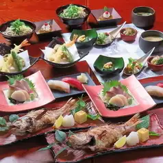 【新品】尽享烤黑喉鲈鱼及时令佳肴，体验【翡翠盛宴】——仅餐食：6,500日元（含税）