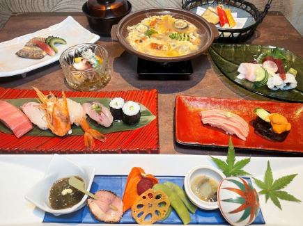 【仅限7月、8月/水莲套餐】共9道菜【含2小时无限畅饮 9,500日元 → 9,000日元】
