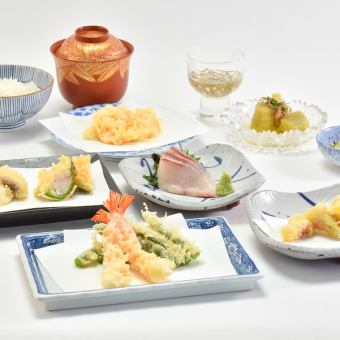 [Seasonal meal] A special moment to savor the summer in luxury ◆ Seasonal sashimi bowl, seasonal tempura, etc. 5,170 yen (tax included)