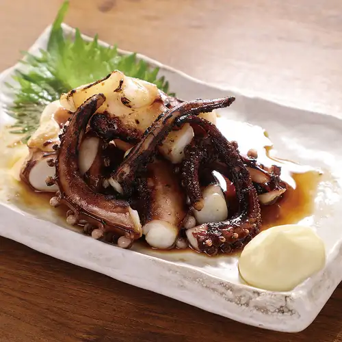 Squid tentacles sautéed in butter