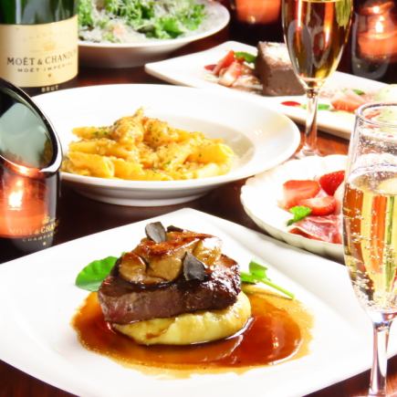 [Premium Christmas Dinner] ☆Only available on December 24th and 25th☆ 7 dishes including foie gras and truffles for 8,500 yen