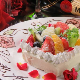 《Anniversary course with Tokachi-produced Ayami beef and cake》◇Sparkling wine and 120 minutes of all-you-can-drink included 6,000 yen◇