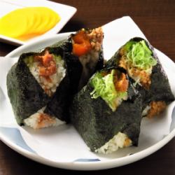 ねぎ納豆/梅納豆/高菜明太/青唐辛子味噌/肉そぼろ/卵黄　各