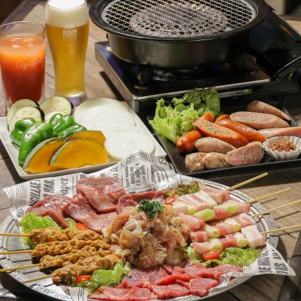 당점 1 번 인기! 옥상 테라스에서 비어 가든 코스 120 분 음료 무제한 5000 엔 (세금 포함)