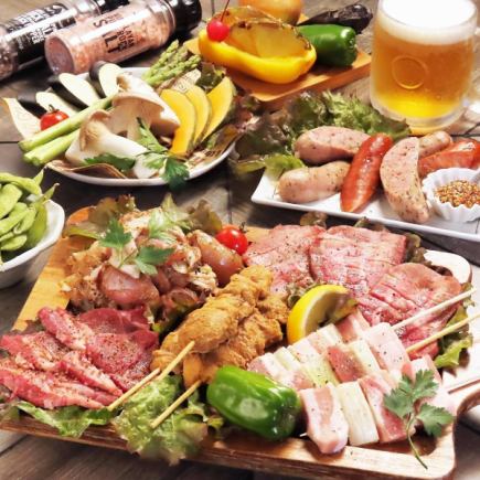 当店１番人気！屋上テラスでビアガーデンコース　120分飲み放題付き　5500円（税込）