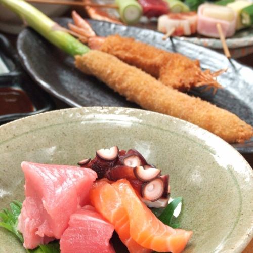 串吉特製作魚片套餐共6道菜（無限量暢飲需額外收費！）