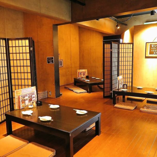 A tatami room recommended for parties.A private room with a stylish atmosphere (4 to 6 people) OK for up to 24 people! Great for welcome and farewell parties.