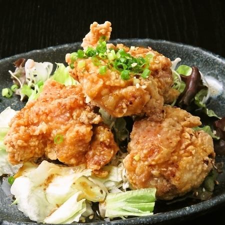 Fried chicken with sesame soy sauce flavor