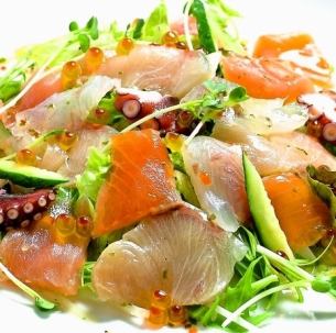 Various seafood salad