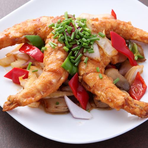 Stir-fried shrimp garlic
