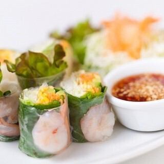 【カジュアルコース】2時間の飲み放題付◆エビセンや生春巻き、パッタイなど<全4品>2750円(税込)