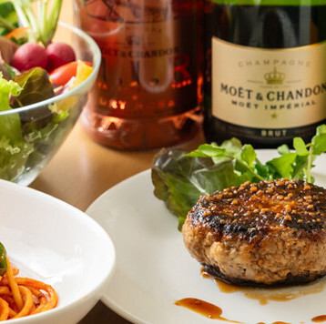 DIOS自慢のハンバーグコース~特製手ごねハンバーグとデザート付き~