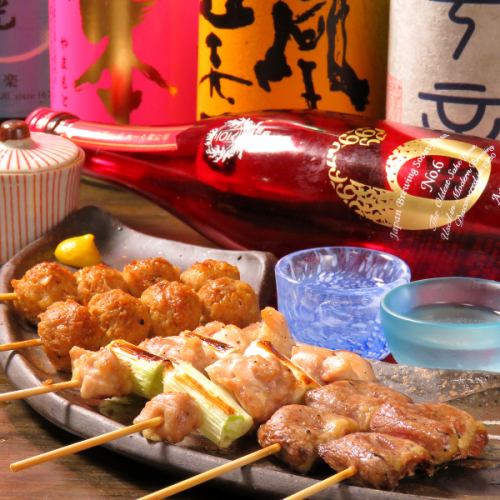 ■ Exquisite skewers grilled by hand