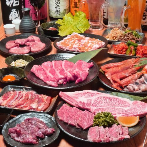 All-you-can-eat selection of domestic beef 3,880 yen (excluding tax)~♪