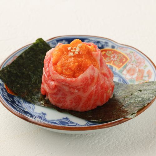 ウニク寿司(三角&ウニ)