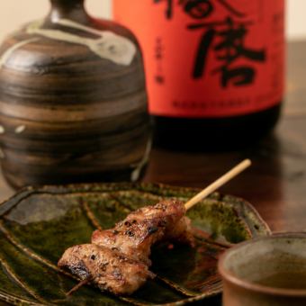 Limited entry until 7pm! ≪All-you-can-drink for 60 minutes & 2 types of selected skewers!≫ [Quick course] 2000 yen