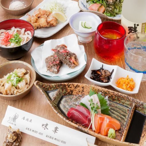 【附无限量畅饮】海葡萄、炸鸡、生鱼片、奢华冲绳料理“阿吉峰高级套餐5000日元”