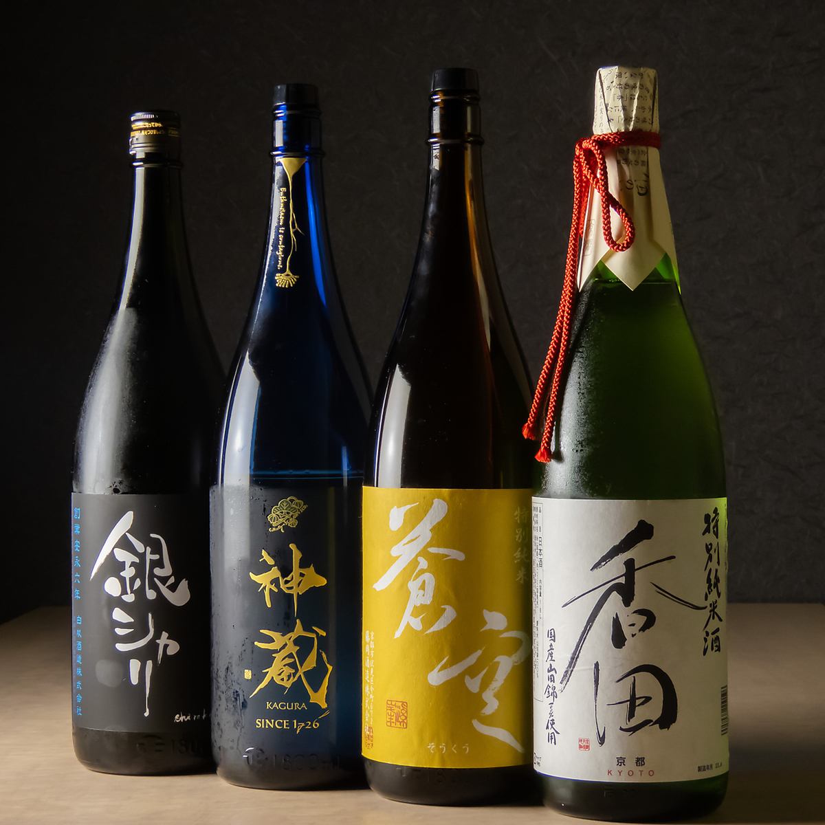 焼酎、日本酒などアルコールドリンク種類豊富にご用意しています