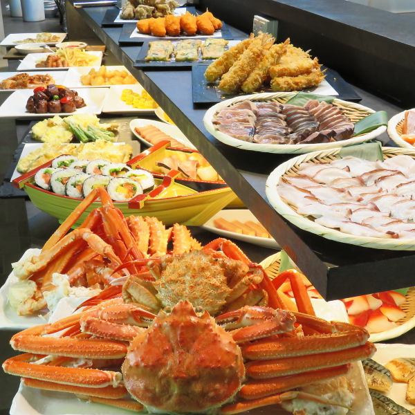 【90分食べ放題！】カニ5種食べ放題＋ビュッフェ　コース