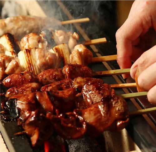 All-you-can-eat charcoal-grilled yakitori