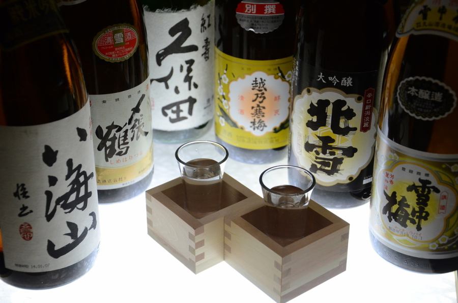 There are various kinds of local sake.The all-you-can-drink includes more than 5 types of local sake.