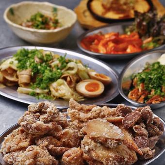 [180 minutes all-you-can-drink included] Perfect for parties! All-you-can-eat fried chicken thighs! "Katsuo Course" 8 dishes total/3,300 yen