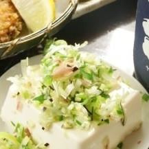 Cold tofu with dashi