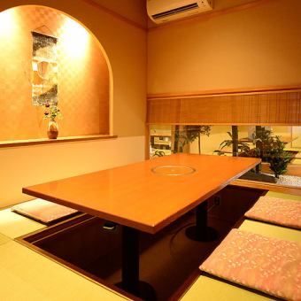 Barrier-free Western-style private rooms, Japanese-style rooms with a relaxed atmosphere, and private digging rooms are available for large and small groups.※ Image is an affiliated store