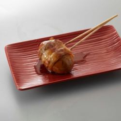 Seasoned egg and pork belly roll