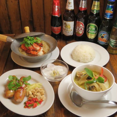 [从开胃菜到丰盛的大餐！] 我们的菜单上有大约 60 种不同的泰国菜！
