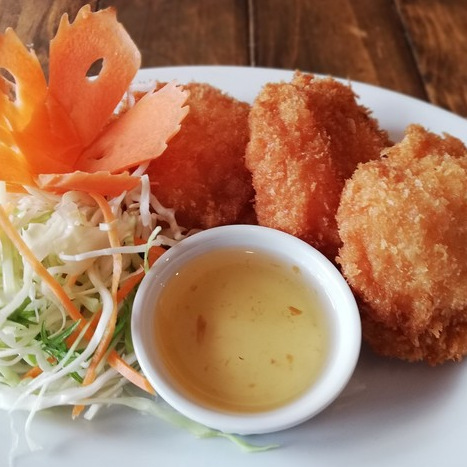 3 todman goong (fried shrimp surimi)
