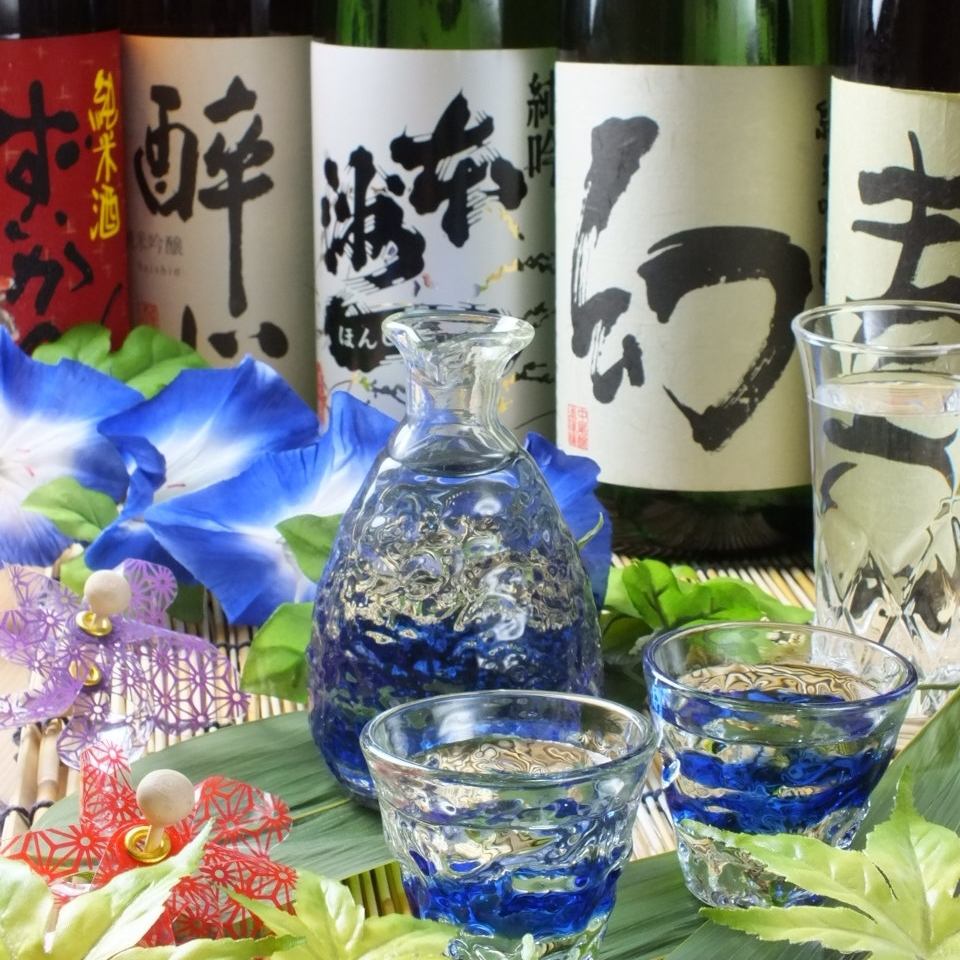 The premium all-you-can-drink course with 10 kinds of local sake is 5,000 yen ~ ★