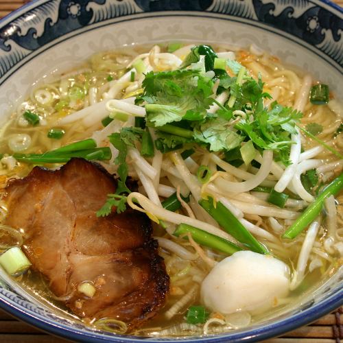 Thai soy sauce ramen: Nampla Soup Noodle with Pork