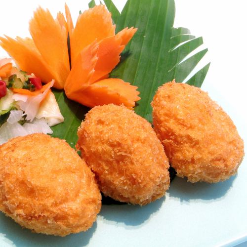 Fluffy deep-fried shrimp paste 3 pieces