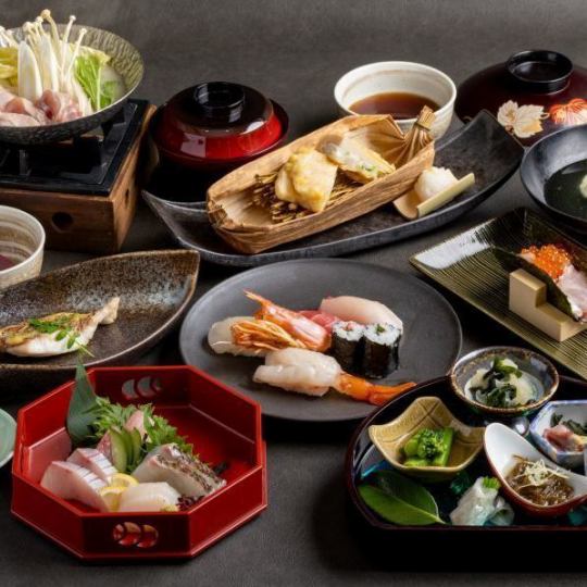 【3月4月限定/春を尽くす華やぎの一席桜花コース】全9品【2ｈ飲放付8,200円→7,800円】