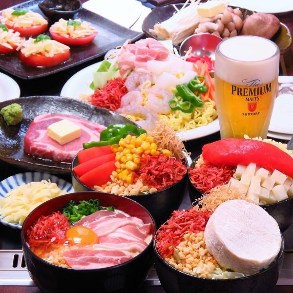 [2H all-you-can-drink included] Recommended course with a choice of Monja, Okonomiyaki, and Teppanyaki for 3,883 yen (tax included)