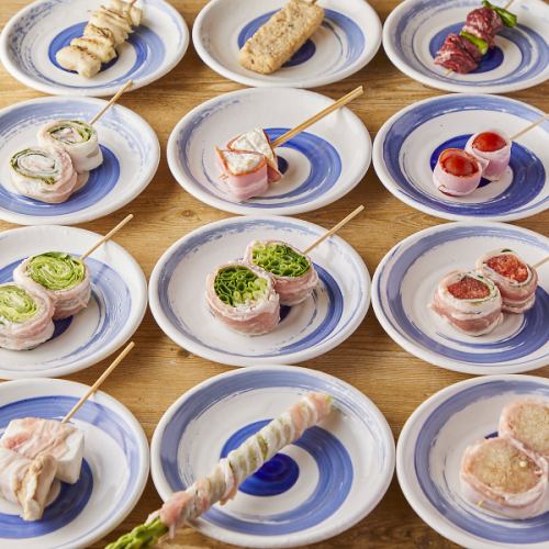 福岡女性人気の火付け役うずまきの《野菜巻き串》